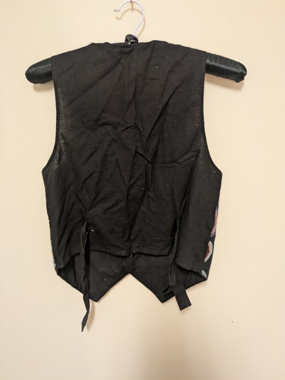 Basic Editions unisex medium black & pink hearts vest vintage cotton qwirky rad - Picture 4 of 4